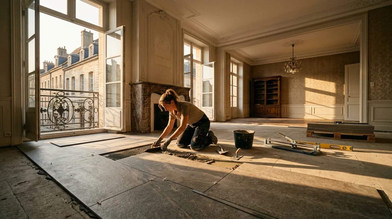 Vente, pose de revêtements de sols et de murs, Pose de carrelages, de dallages - ACC Carrelage
